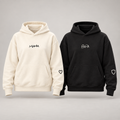 MAMA & PAPA Hoodie - Off-White MAMA + Black PAPA