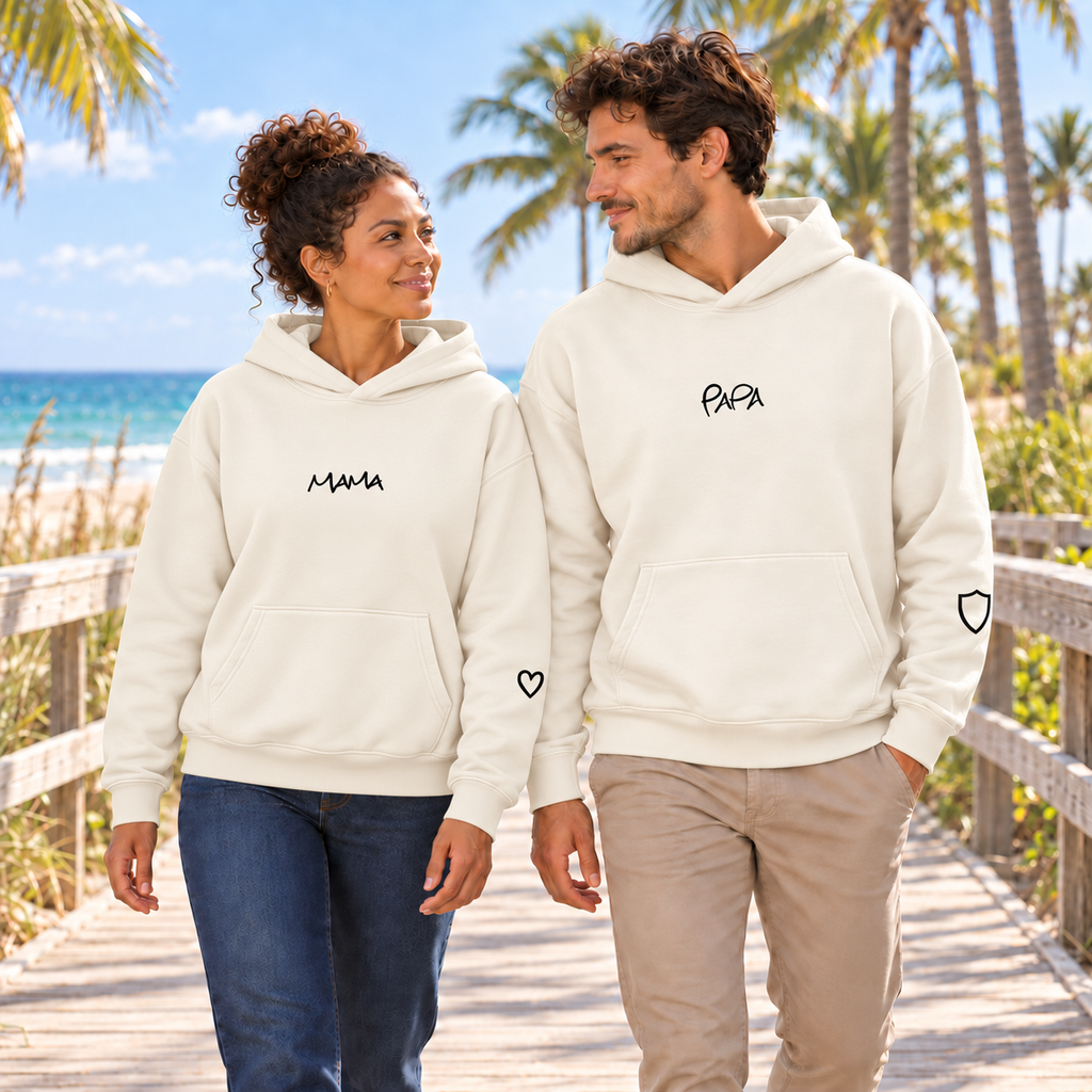 MAMA & PAPA Hoodie - Off-White MAMA + Off-White PAPA