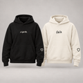 MAMA & PAPA Hoodie - Black MAMA + Off-White PAPA