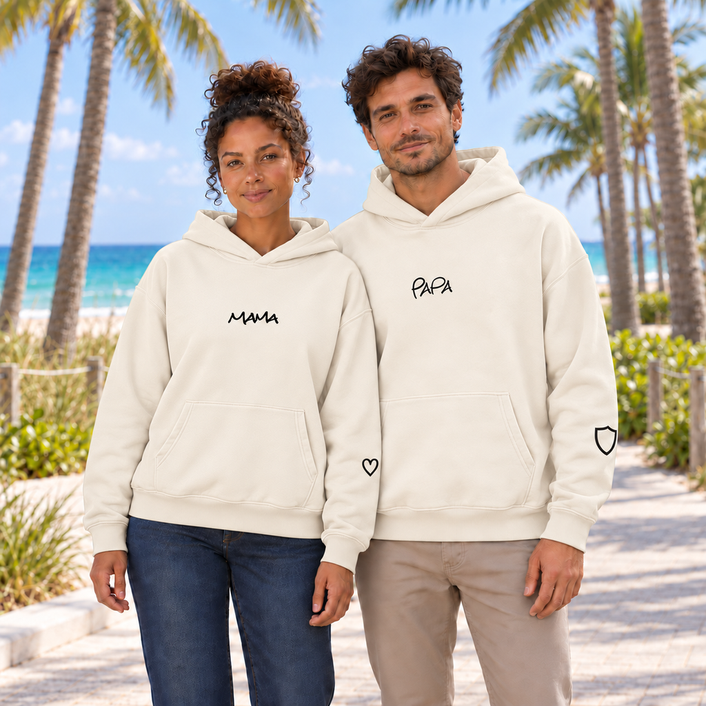 MAMA & PAPA Hoodie - Off-White MAMA + Off-White PAPA
