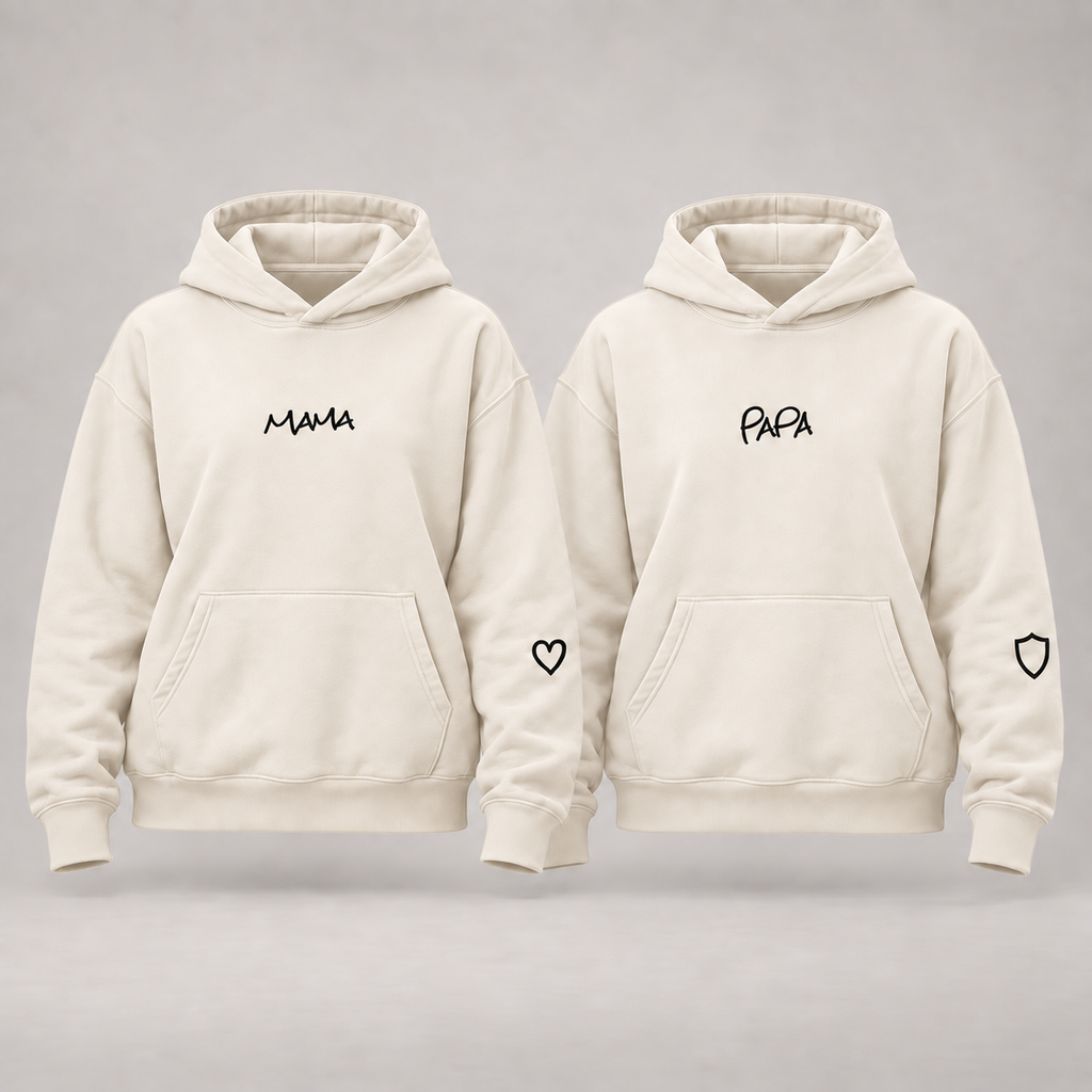 MAMA & PAPA Hoodie - Off-White MAMA + Off-White PAPA