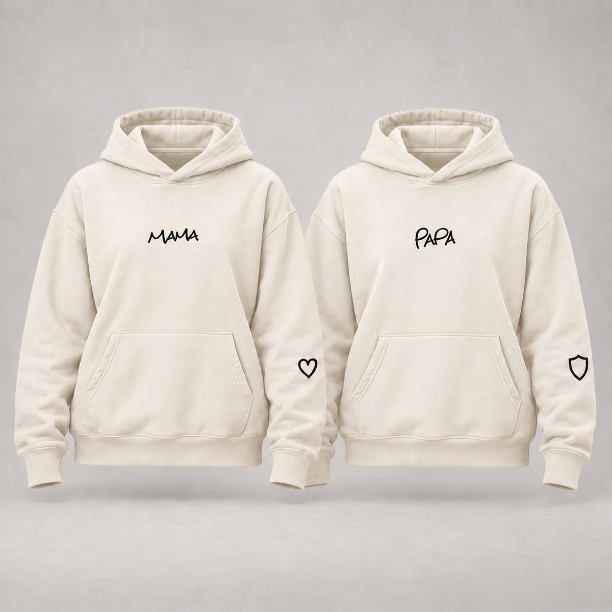 MAMA & PAPA Hoodie - Off-White MAMA + Off-White PAPA